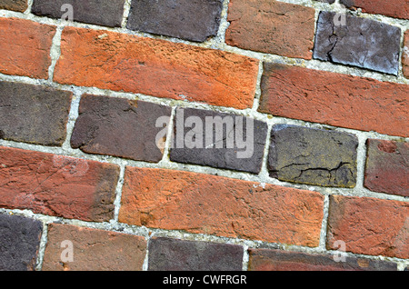 Denial of access, computer security / firewall concept. Rural old brick wall with locally fired brickwork. Stock Photo