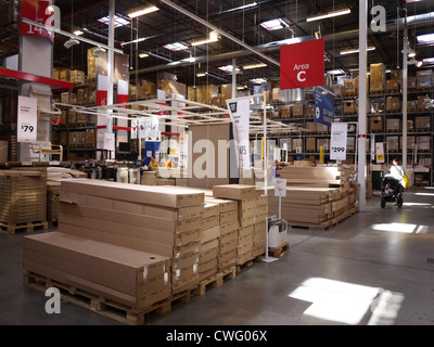 ikea warehouse furniture store interior inside Stock Photo