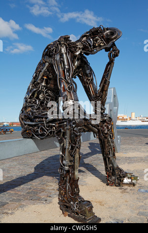The controversial new permanent sculpture 'Zinkglobal, the key to the future' at Nordre Toldbod in Port of Copenhagen, Denmark Stock Photo
