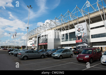 Pride Park Stadium Toyota West Stand home of Derby County Football Club Stock Photo