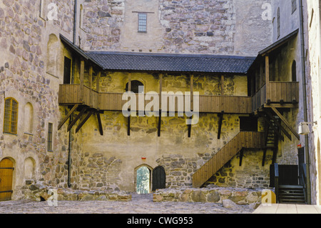 Architectural detail of the Turku Castle, Finland Stock Photo