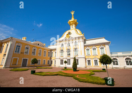 West side of Peterhof Palace, St. Petersburg, Russia Stock Photo