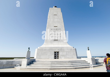 Wright Brothers National Memorial First Flight Tower Monument Kill Devil Hills North Carolina Outer Banks Stock Photo