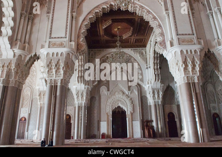 interior of the Hassan II Mosque in Casablanca, Morocco