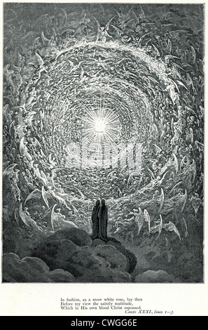 Illustration by Gustave Dore from The Vision of Purgatory and Paradise by Dante Alighieri Stock Photo