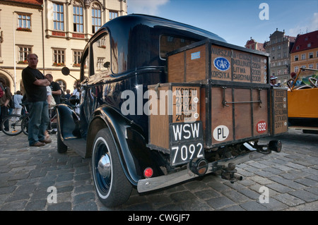 1930s Opel 1.2 L at Motoclassic car show at Rynek (Market Square) in Wroclaw, Lower Silesia, Poland Stock Photo