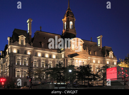 Canada, Quebec, Montreal, City Hall, Hôtel de Ville, Stock Photo