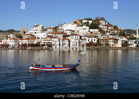 Marmaris, the old town. Left the medieval castle Stock Photo