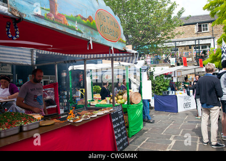 Camden Market Food Stalls - London UK Stock Photo