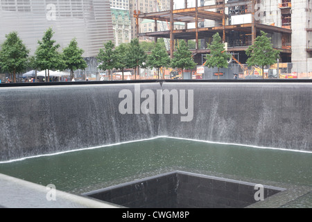The 9/11 memorial in New York City Stock Photo