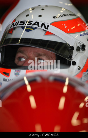 Silverstone WEC 6 Hour Endurance. UK. 26/08/12 Action, Motor Sport. Martin Brundle, UK. Nissan LMP2. Stock Photo