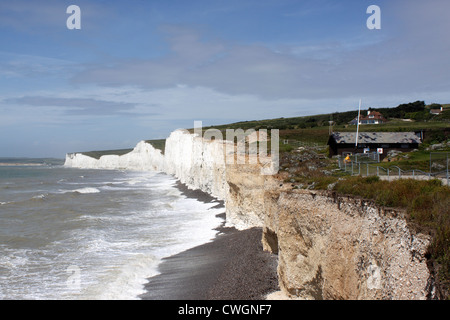 THE SEVEN SISTERS CLIFFS SEEN FROM BIRLING GAP. EAST SUSSEX UK. Stock Photo