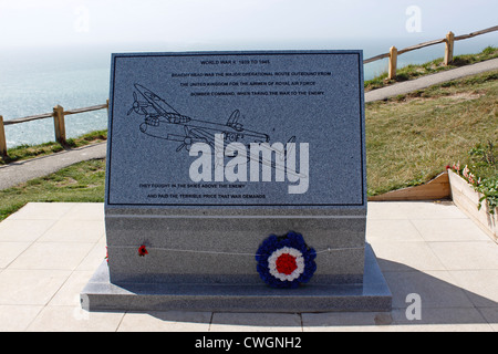 THE RAF BOMBER COMMAND MEMORIAL ON BEACHY HEAD. EAST SUSSEX UK. Stock Photo