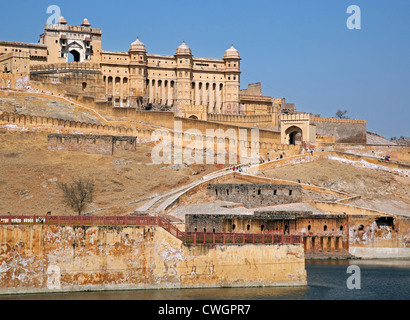 Amer Fort / Amber Fort, palace in red sandstone at Amer near Jaipur, Rajasthan, India Stock Photo