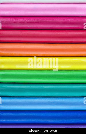 Background of colorful sticks of modelling clay Stock Photo
