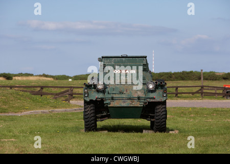 old rusting british army ferret armoured scout car Scotland, uk, united kingdom Stock Photo