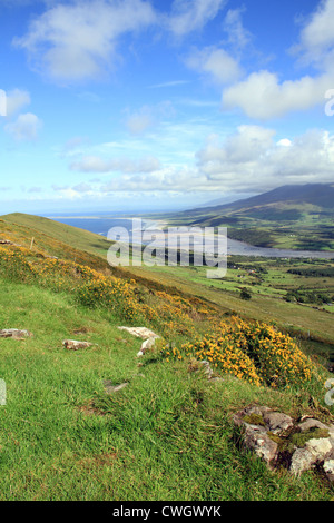 Irish landscape: The view from Mount Brandon, Dingle Peninsula, Co. Kerry, Ireland Stock Photo