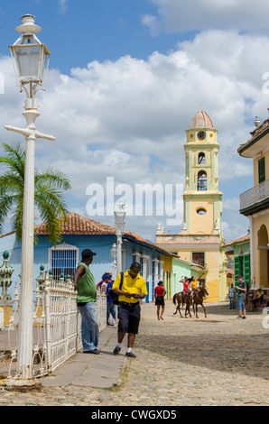 Church and Convento de San Francisco (Convent of Saint Francis of Assisi) bell tower Trinidad, Cuba, UNESCO World Heritage Site. Stock Photo