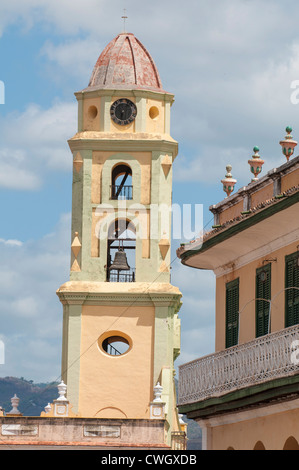 Church and Convento de San Francisco (Convent of Saint Francis of Assisi) bell tower Trinidad, Cuba, UNESCO World Heritage Site. Stock Photo