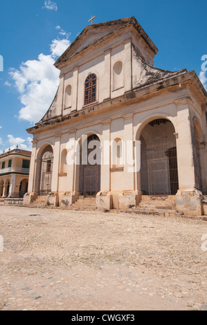 Iglesia Parroquial de la Santísima Trinidad (holy trinity church), Plaza Mayor, Trinidad, Cuba, UNESCO World Heritage Site. Stock Photo