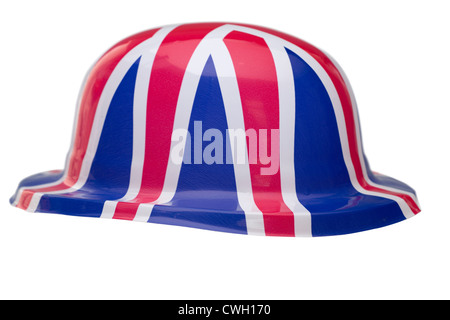 Plastic Union Jack bowler hat Stock Photo