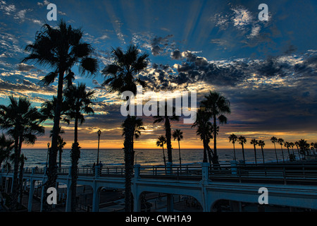 Sunset in Oceanside, California (USA) Stock Photo