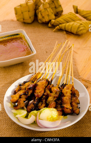 satay malay hari raya foods ,focus on satay Stock Photo