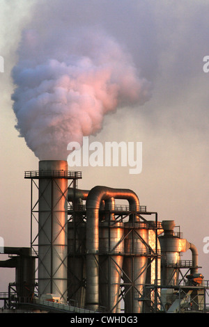 Symbol photo, smoking chimney Stock Photo