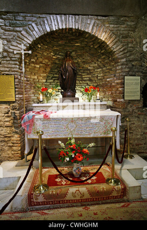 Interior, House of the Virgin Mary, Ephesus, Izmir Province, Turkey ...