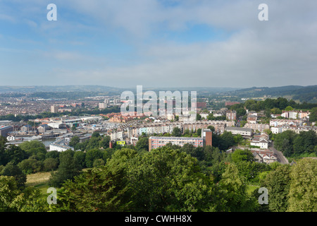 View towards South Bristol from Cabot Tower. Bristol. England. UK. Stock Photo