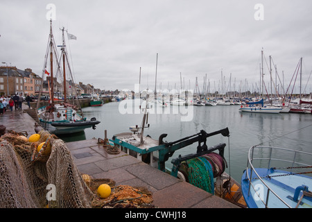 The harbour at Saint Vaast La Hougue in France. Stock Photo