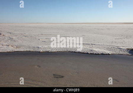 Chott el Jerid (biggest salt lake in north Africa), Tunisia Stock Photo