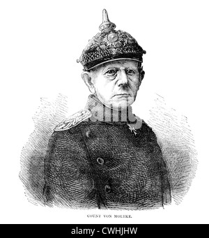 Helmuth Karl Bernhard Graf von Moltke (1800 to 1891) was a German Field Marshal. Stock Photo