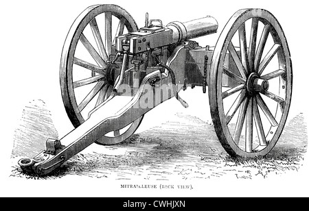 FRANCO-PRUSSIAN WAR: French Mitrailleuse. Weapon Carriage Breech block ...