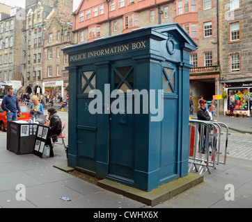 Old Police Information Box, Edinburgh, Scotland Stock Photo