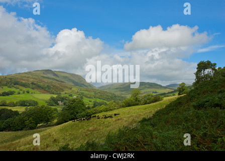 View of Red Screes, and steep road up to Kirkstone Pass (known as 'The ...
