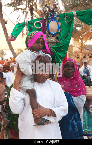 Elk207-1626v Oman, Muscat, Muscat Festival, evening dance procession Stock Photo