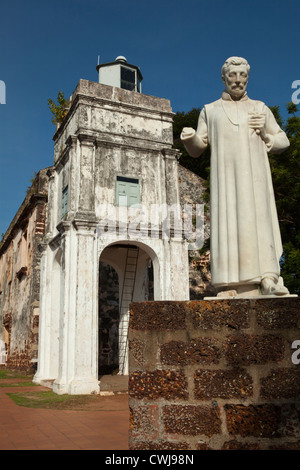 St Paul's Church is a ruin on top of St. Paul's Hill, which was originally called Malacca Hill. Stock Photo