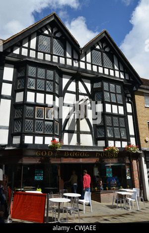 The 11th century Manor of God Begot (Ask Restaurant), High Street, Winchester, Hampshire, England, United Kingdom Stock Photo