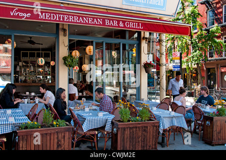 East Village Virage Italian Restaurant 2nd Avenue E 7th street New York City Manhattan Stock Photo