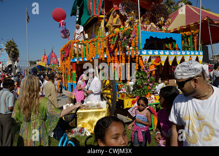 chariots hare krishna festival venice beach Stock Photo