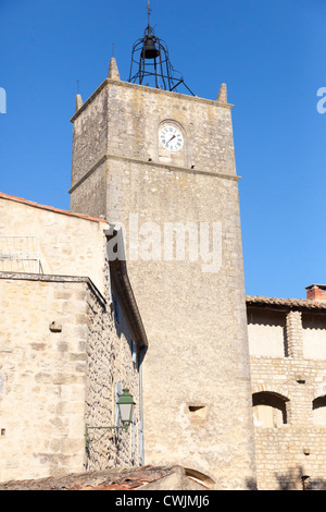 Clock tower in Viens Provence France Stock Photo