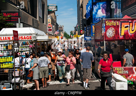 Times Square Broadway New York City Theater Music, Times Square is an entertainment and business district in New York City, United States. Stock Photo