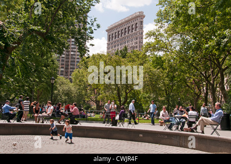 Madison Square Park Manhattan New York City Flatiron Building District Stock Photo