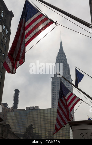 Chrysler building on the east side of Manhattan in the Turtle Bay area at the intersection of 42nd Street and Lexington Avenue Stock Photo