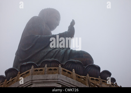 Asia, China, Hong Kong. Tian Tan Buddha located at Ngong Ping, Lantau Island, in Hong Kong Stock Photo