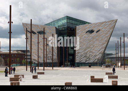 Titanic Belfast visitor attraction and monument in Titanic quarter of Belfast, Northern Ireland. Stock Photo