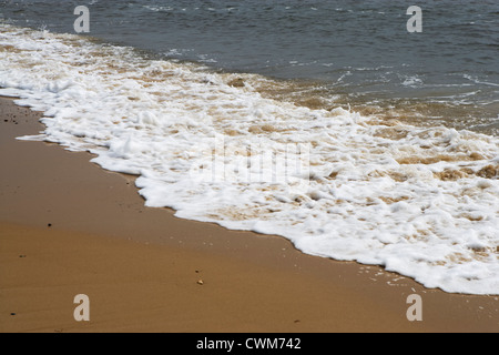Waves lapping on a sandy beach Stock Photo