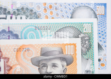 Danish krone note, close up Stock Photo