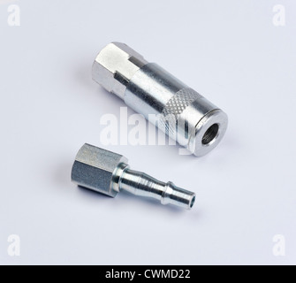 PCL type connectors for compressed air pipes and hoses Stock Photo
